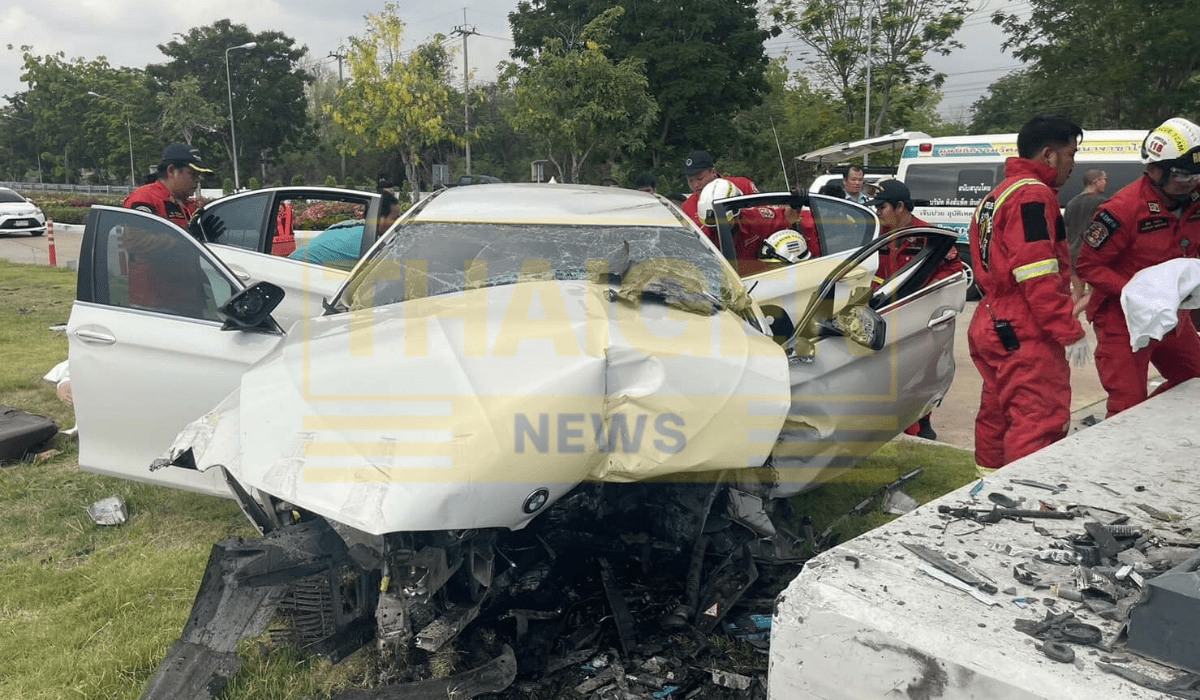 Fatal crash on Chon Buri motorway