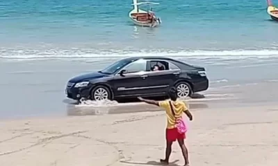 car on Kamala Beach in Phuket